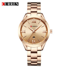 Load image into Gallery viewer, CURREN 9007 Women&#39;s Luxury Brand Gold Steel Bracelet Digital Watch Gift Watch