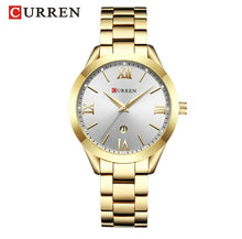 Load image into Gallery viewer, CURREN 9007 Women&#39;s Luxury Brand Gold Steel Bracelet Digital Watch Gift Watch