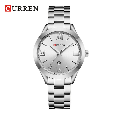 CURREN 9007 Women's Luxury Brand Gold Steel Bracelet Digital Watch Gift Watch