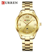 Load image into Gallery viewer, CURREN 9007 Women&#39;s Luxury Brand Gold Steel Bracelet Digital Watch Gift Watch