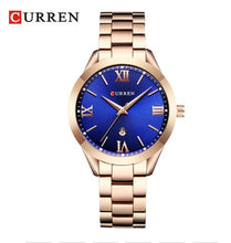 Load image into Gallery viewer, CURREN 9007 Women&#39;s Luxury Brand Gold Steel Bracelet Digital Watch Gift Watch