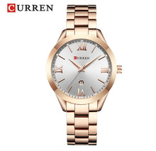 Load image into Gallery viewer, CURREN 9007 Women&#39;s Luxury Brand Gold Steel Bracelet Digital Watch Gift Watch