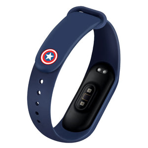 For Mi Band 4 Strap Metal buckle avengers Pattern button miband 3 bracelet Mi band4 limited edition wrist strap accessory