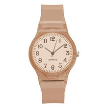 Load image into Gallery viewer, LinTimes Women Men Lovers Watches Fashion Transparent Candy Color Plastic Band Casual Quartz Watches