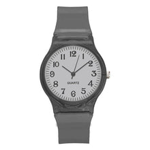 Load image into Gallery viewer, LinTimes Women Men Lovers Watches Fashion Transparent Candy Color Plastic Band Casual Quartz Watches