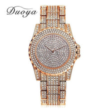 Load image into Gallery viewer, Women Quartz Watch Fashion Bling Casual Ladies Watch Female Quartz Gold Watch Crystal Diamond For Women Clock