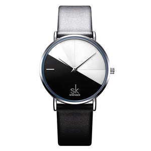 Shengke Quartz Women Watches Fashion Leather Wrist Watch Vintage Ladies Watch Clock Mujer Bayan Kol Saati Montre Feminino